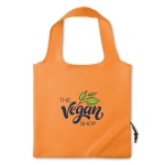 Polyester opvouwbare shopping bag bedrukken 210D Strawberry kleur oranje hoofdweergave