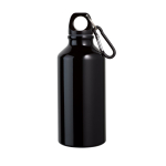 Kleine aluminium fles in felle kleuren 400ml kleur zwart
