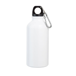 Kleine aluminium fles in felle kleuren 400ml kleur wit