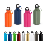 Kleine aluminium fles in felle kleuren 400ml diverse kleuren