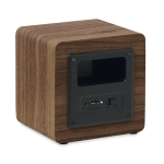 Goedkope promotionele houten speaker met versterker Eco Mini kleur bruin vierde weergave