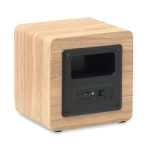 Goedkope promotionele houten speaker met versterker Eco Mini kleur hout vierde weergave