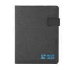 A4 Documententas met powerbank PowerNote weergave met bedrukking