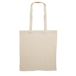 Goedkope bedrukte katoenen tassen 140gsm Eco Plus kleur beige
