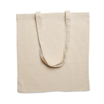 Goedkope bedrukte katoenen tassen 140gsm Eco Plus kleur beige tweede weergave