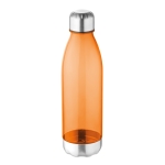 Tritan drinkflessen bedrukken met deksel en stalen voet 600ml kleur doorzichtig oranje