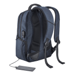 Waterdichte laptoprugzak 17 inch PowerTech kleur blauw derde weergave
