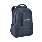 Waterdichte laptoprugzak 17 inch PowerTech kleur blauw afbeelding met logo