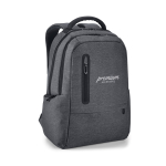 Waterdichte laptoprugzak 17 inch PowerTech kleur grijs afbeelding met logo