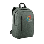 Kwalitatieve 14'' zakelijke laptoprugzakken GreyStone kleur grijs afbeelding met logo