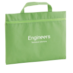 Polyester documententas bedrukken 600D budget kleur lichtgroen afbeelding met logo