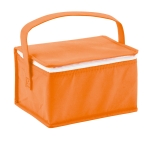 Goedkope non-woven koeltas met capaciteit voor 6 blikjes Frigid kleur oranje