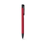 Aluminium pen met rubberen afwerking zwarte inkt Softline