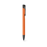 Aluminium pen met rubberen afwerking zwarte inkt Softline