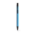 Aluminium pen met rubberen afwerking zwarte inkt Softline
