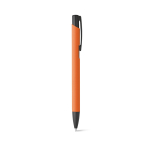 Aluminium pen met rubberen afwerking zwarte inkt Softline