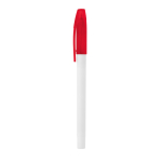 Zeer zuinige klassieke balpen met logo Colorcap Print kleur rood