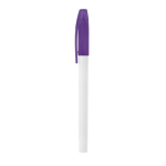Zeer zuinige klassieke balpen met logo Colorcap Print kleur paars