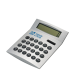 Rekenmachine met logo, 8 cijfers op batterijen DeskCal Light met afdrukgebied