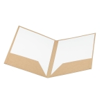 Personaliseerbare schrijfmap van karton 400g/m2 A4 Eco Basic kleur naturel derde weergave