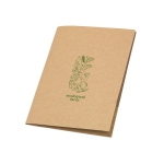 Personaliseerbare schrijfmap van karton 400g/m2 A4 Eco Basic kleur naturel afbeelding met logo