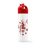 Originele plastic sportfles laten bedrukken 500 ml Colortop kleur rood afbeelding met logo