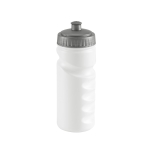 Bedrukte plastic BPA-vrije drinkflessen met logo van 530 ml Grip kleur grijs