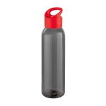 Elegante corporate plastic fles in zwart 630ml Dark kleur rood