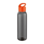 Elegante corporate plastic fles in zwart 630ml Dark kleur oranje