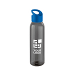 Elegante corporate plastic fles in zwart 630ml Dark met afdrukgebied
