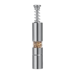 Zout/pepervaatje met modern design RVS Kruiden kleur mat zilver