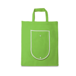 Opvouwbare non-woven tas met handvatten voor vervoer 80 g/m² kleur lichtgroen eerste weergave