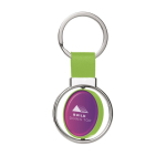Sleutelhanger met draaiend element graveren Spinning kleur lichtgroen afbeelding met logo 2