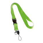 2 cm polyester keycord bedrukken met sluiting Doubleclip Plus kleur appel groen