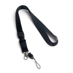 2 cm polyester keycord bedrukken met sluiting Doubleclip Plus