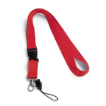 2 cm polyester keycord bedrukken met sluiting Doubleclip Plus