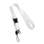 2 cm polyester keycord bedrukken met sluiting Doubleclip Plus
