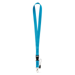 2 cm polyester keycord bedrukken met sluiting Doubleclip Plus eerste weergave