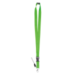 2 cm polyester keycord met dubbele clip sluiting Extra kleur appel groen eerste weergave