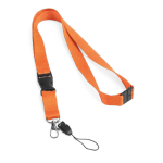 2 cm polyester keycord met dubbele clip sluiting Extra