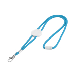 Verstelbare lanyards 0,5 cm en polyester geschikt voor Doming kleur cyaan blauw