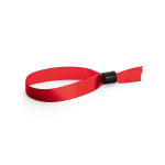 Zijdeachtige en glanzende armband met veiligheidssluiting kleur rood