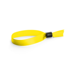 Zijdeachtige en glanzende armband met veiligheidssluiting kleur geel