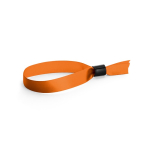 Zijdeachtige en glanzende armband met veiligheidssluiting kleur oranje