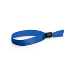 Zijdeachtige en glanzende armband met veiligheidssluiting kleur koningsblauw