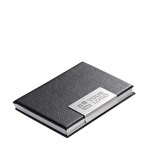 Kaarthouder van leer en aluminium met metaal Business Class met afdrukgebied