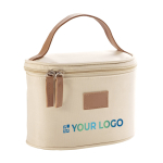 Mooie toilettas met logo van microvezel en leer Clubstyle met afdrukgebied