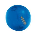 Kleurrijke transparante strandbal met logo Mini kleur blauw afbeelding met logo