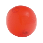 Kleurrijke transparante strandbal met logo Mini kleur rood