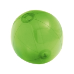 Kleurrijke transparante strandbal met logo Mini kleur lichtgroen